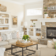 Living room with farmhouse style