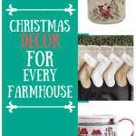 Farmhouse christmas decor with text