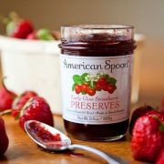 Jar of strawberry glow preserves