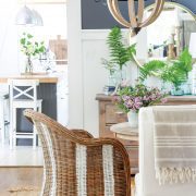 dining room with easy chair and table