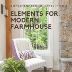 Modern farmhouse style living room with accent chair