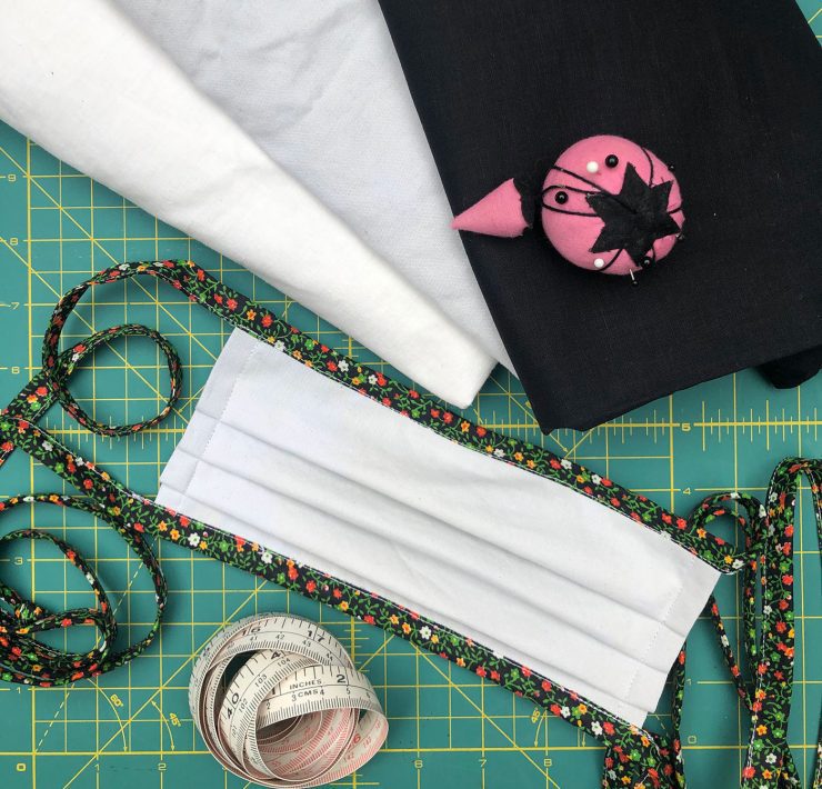 reusable mask with sewing supplies