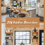 DIY kitchen renovation with text