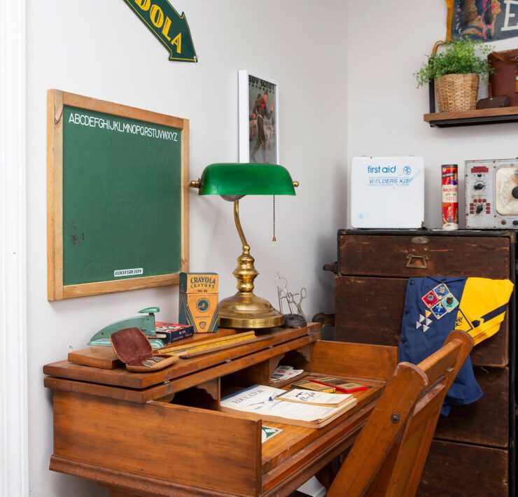 Masculine Guest Room design for vintage farmhouse
