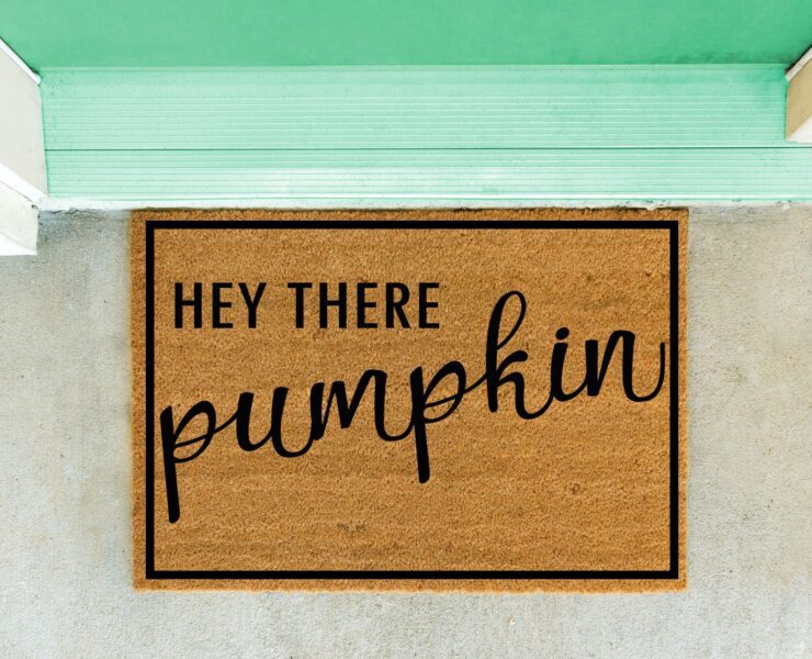 fall pumpkin welcome mat