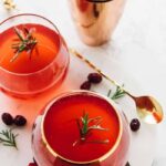 Cranberry gin fizz fall cocktail