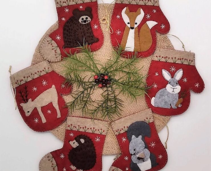 Christmas Critters Felt Stocking Ornaments