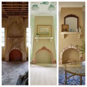 Before, during and after photos with renovation setbacks